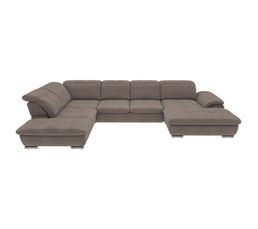 Canapé grand angle convertible droite ANDY III tissu Apache taupe 13