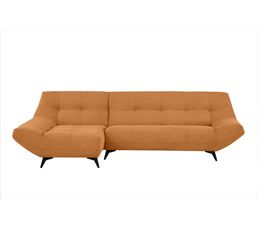 Canapé d'angle gauche fixe HAWAI tissu Crown amber