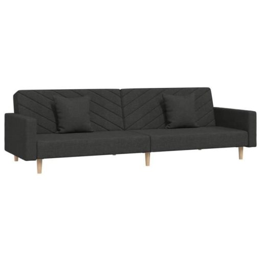 Canapé-lit multifonctionnel - SURENHAP - Moderne - Noir - Tissu, bois, plastique, mousse - 220 x 84,5 x 69 cm
